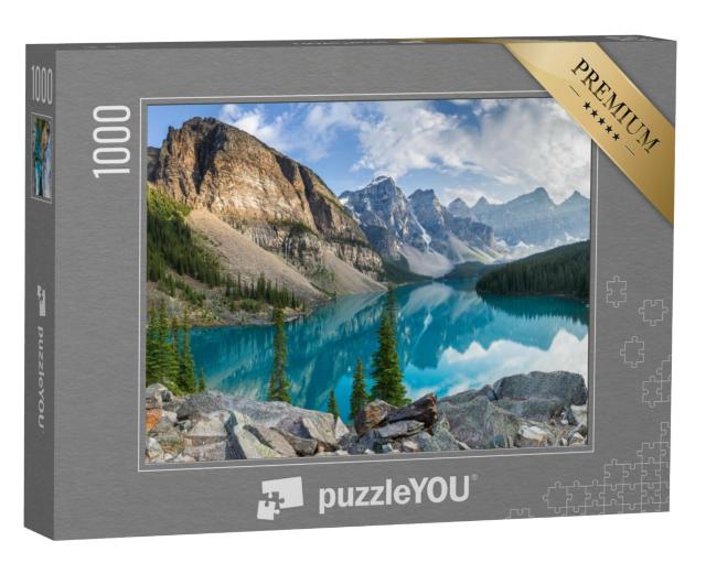 Puzzel 1000 stukjes „Helder bergmeer in de Canadese wildernis“