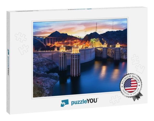 Evening View of the Hoover Dam in Boulder, Nevada, Usa... Jigsaw Puzzle