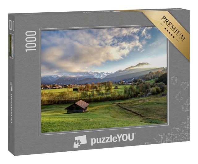 Puzzle 1000 Teile „Blick auf Oberstdorf in den Alpen, Deutschland“
