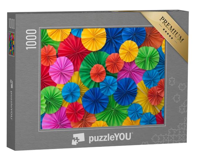 Puzzel 1000 stukjes „Kleurrijke origami cirkels“