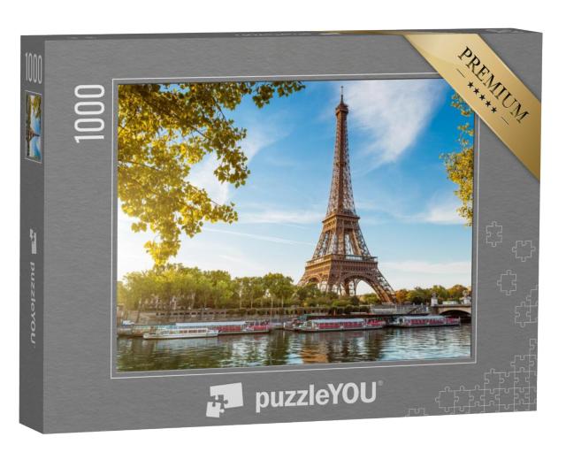 Puzzel 1000 stukjes „Eiffeltoren en Saine, Parijs“