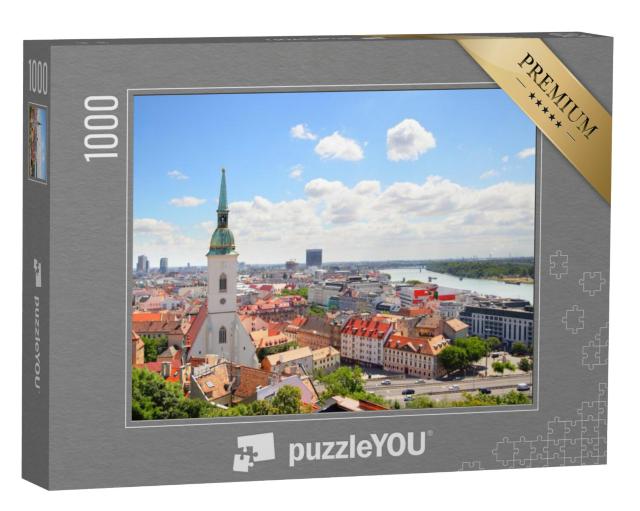 Puzzel 1000 stukjes „Uitzicht op Bratislava, Slowakije“