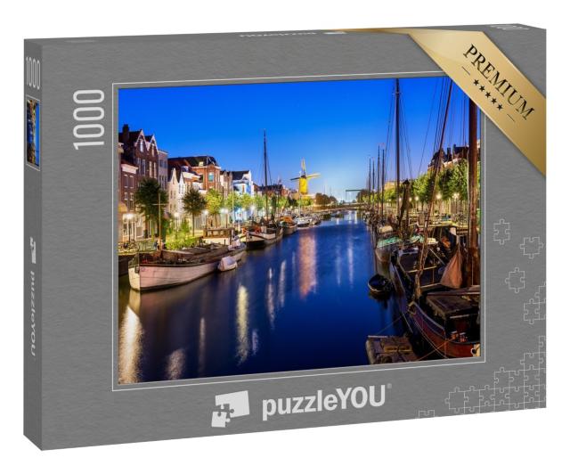 Puzzle 1000 Teile „Der malerische Delfshaven in Rotterdam, Niederlande“