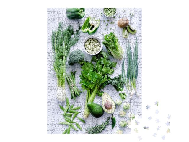 Puzzle 1000 Teile „Sammlung von frischem grünen Gemüse“