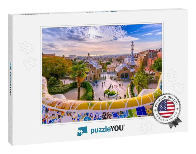 View of the City from Park Guell in Barcelona... Jigsaw Puzzle