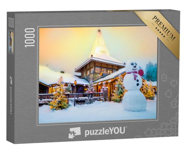 Puzzel 1000 stukjes „Betoverend kerstmannen dorp in Lapland Finland“