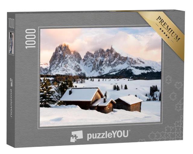 Puzzel 1000 stukjes „Alpe di Suisi in de winter“