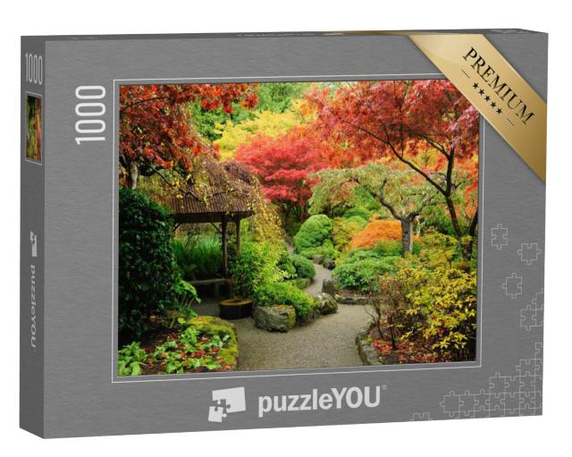 Puzzel 1000 stukjes „Japanse herfsttuin in Vancouver Island, Canada“