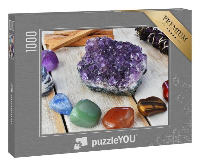 Puzzle 1000 Teile „Amethyst-Geodenkristall“