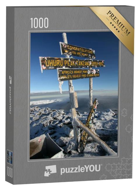 Puzzel 1000 stukjes „Besneeuwde top van Kilimanjaro, Tanzania, Afrika“