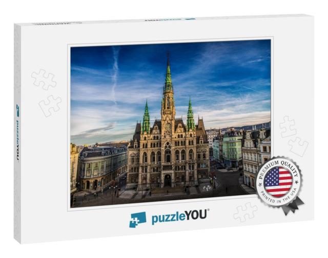 Liberec Town Hall in the Czech Republic... Jigsaw Puzzle