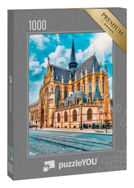 Puzzle 1000 Teile „Kathedrale Notre Dame du Sablon, Brüssel, Belgien, EU“