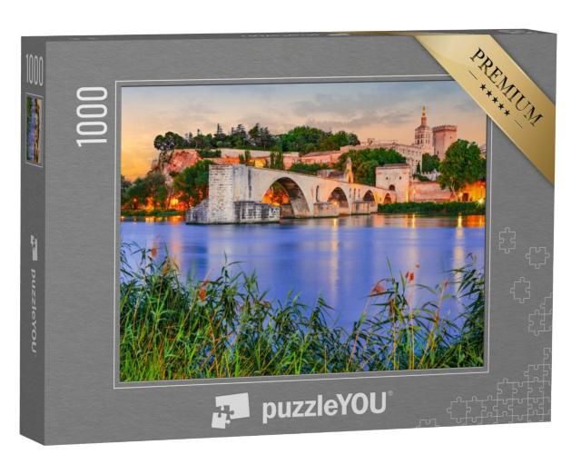 Puzzel 1000 stukjes „Pont Saint-Benezet aan de Rhône, Avignon, Frankrijk“