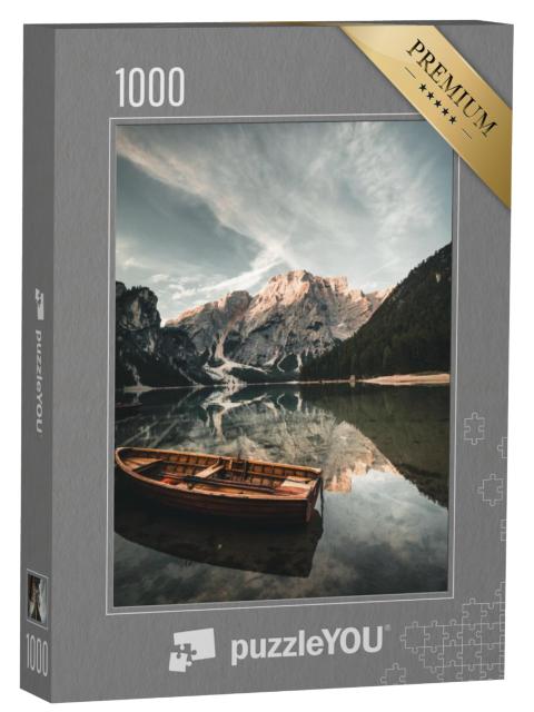 Puzzel 1000 stukjes „Pragser Wildsee of Lago di Braies, Dolomieten, Zuid-Tirol“