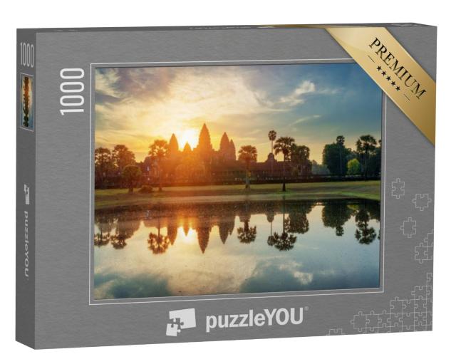 Puzzel 1000 stukjes „Torens van het oude Angkor Wat tempelcomplex in Cambodja“