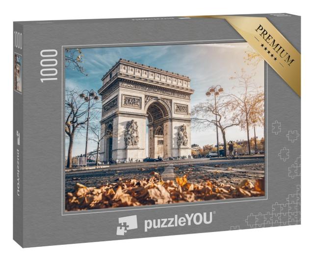 Puzzle 1000 Teile „Arc de Triomphe: Paris im Herbst, Frankreich“