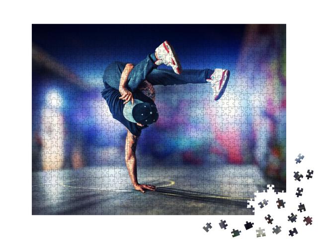 Puzzle 1000 Teile „Akrobatischer Breakdance, Studioaufnahme“