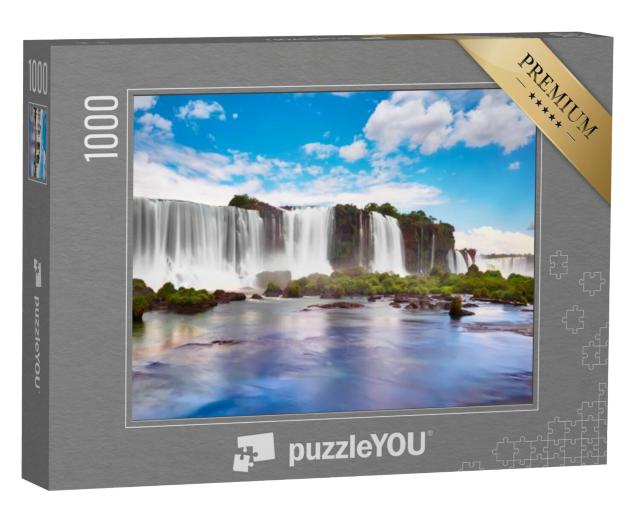 Puzzel 1000 stukjes „Iguazu watervallen in Argentinië, uitzicht vanaf de Duivelskeel“