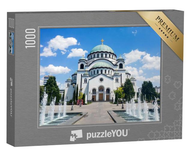 Puzzel 1000 stukjes „Kerk van St Sava in Belgrado, Servië“