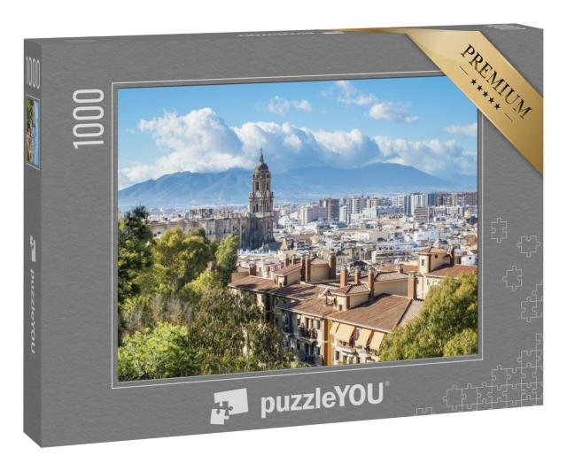 Puzzle 1000 Teile „Kathedrale von Malaga von der Alcazaba, Andalusien, Spanien“