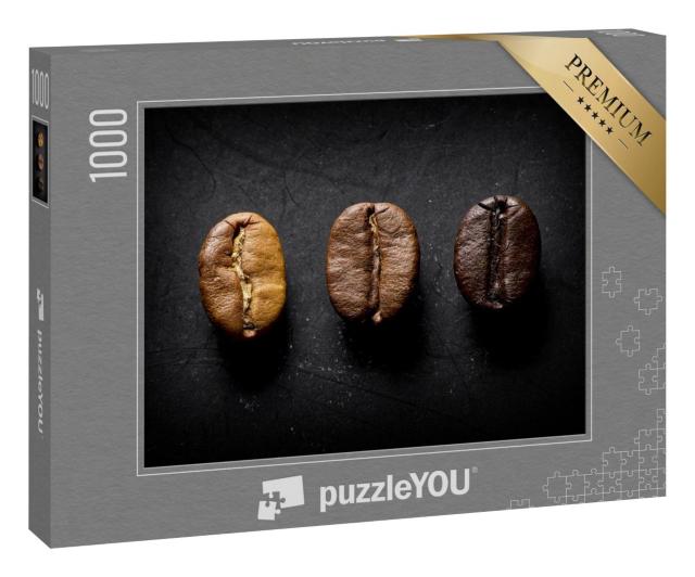 Puzzle 1000 Teile „Vergleich verschiedener Röstungen von Kaffeebohnen“