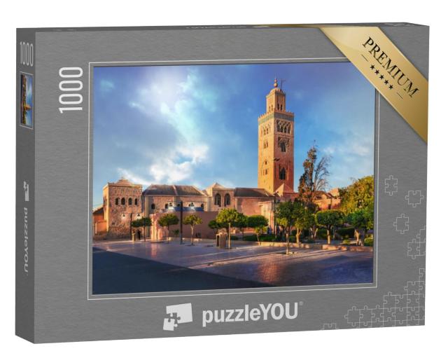 Puzzel 1000 stukjes „Minaret van de Koutoubia Moskee in Marrakech, Marokko“