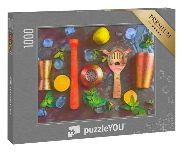 Puzzle 1000 Teile „im Kunst-Stil von Franz Marc - Cocktails - Puzzle-Kollektion Künstler & Gemälde“