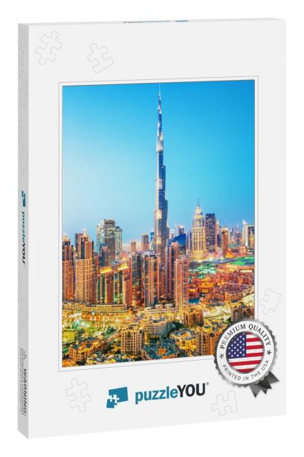Dubai Downtown Skyscrapers, Dubai, United Arab Emirates... Jigsaw Puzzle