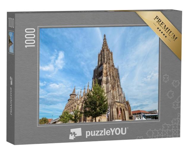 Puzzel 1000 stukjes „Ulm Minster als middeleeuwse toeristische attractie“