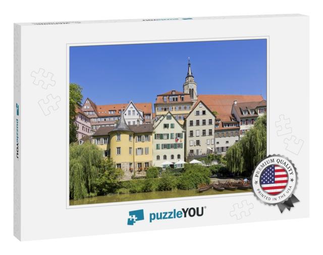 Tubingen, Germany - Historical Waterfront of the Town of... Jigsaw Puzzle