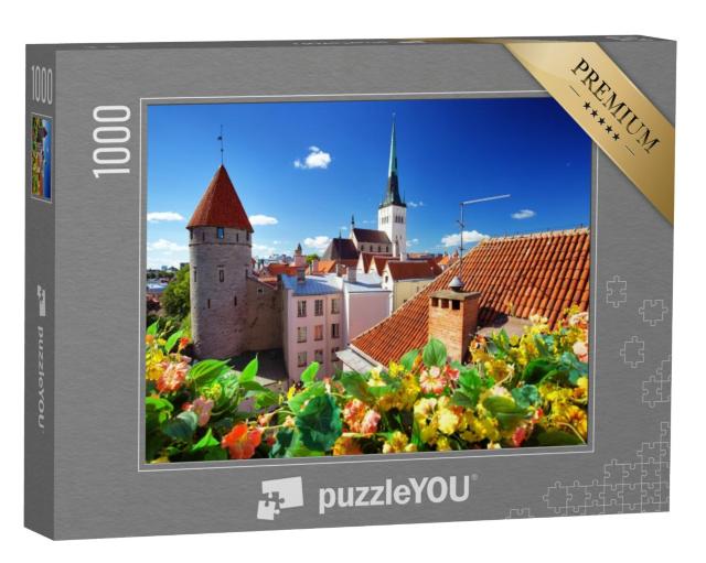 Puzzel 1000 stukjes „Uitzicht op het oude stadscentrum van Tallinn, Estland“