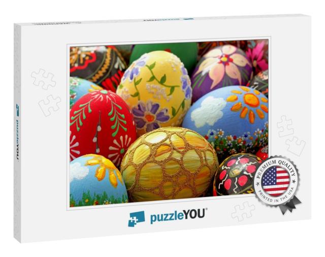 Easter Egg, Hand Painted Beautiful & Colorful... Jigsaw Puzzle