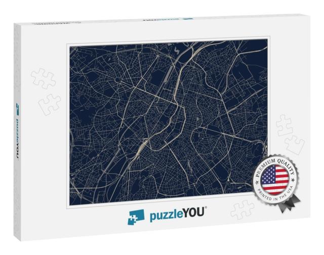 Vector Map of the City of Brussels, Belgium... Jigsaw Puzzle