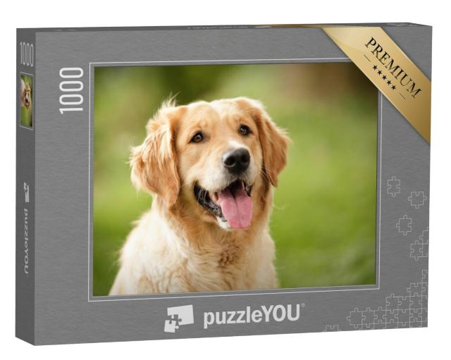 Puzzel 1000 stukjes „Prachtige close-up van een Golden Retriever“