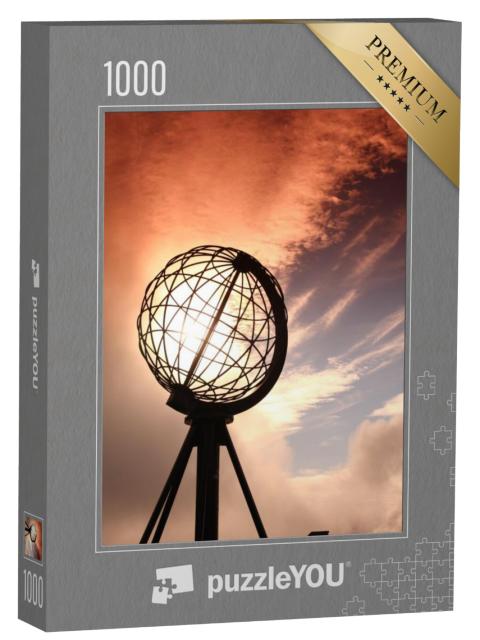 Puzzel 1000 stukjes „De wereldbol op de Noordkaap in Noorwegen“