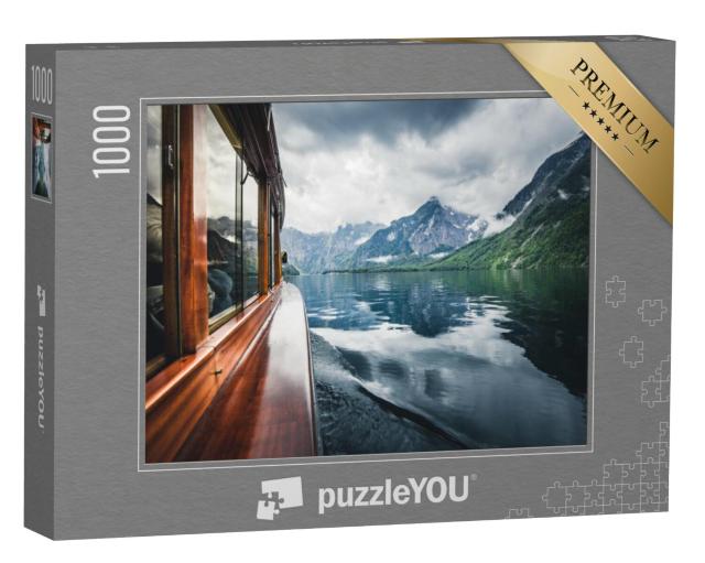 Puzzel 1000 stukjes „Traditioneel schip op de beroemde Königssee, Berchtesgadener Land, Beieren“