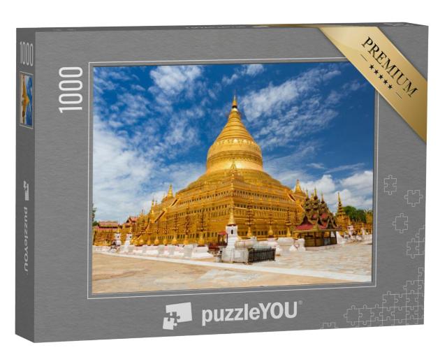 Puzzel 1000 stukjes „Indrukwekkende Shwezigon Pagode in Bagan, Myanmar.“