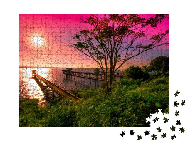 Puzzle 1000 Teile „Morgenlicht über dem Meer“