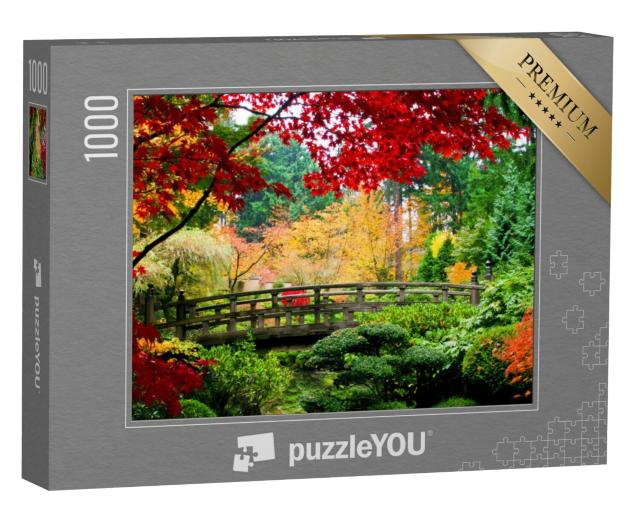 Puzzel 1000 stukjes „Herfst in een Japanse tuin“