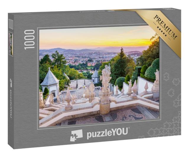 Puzzle 1000 Teile „Das Heiligtum Bom Jesus do Monte befindet sich in der Stadt Braga, Portugal“