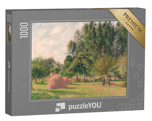 Puzzel 1000 stukjes „Camille Pissarro - Hooiberg, Ochtend, Éragny“