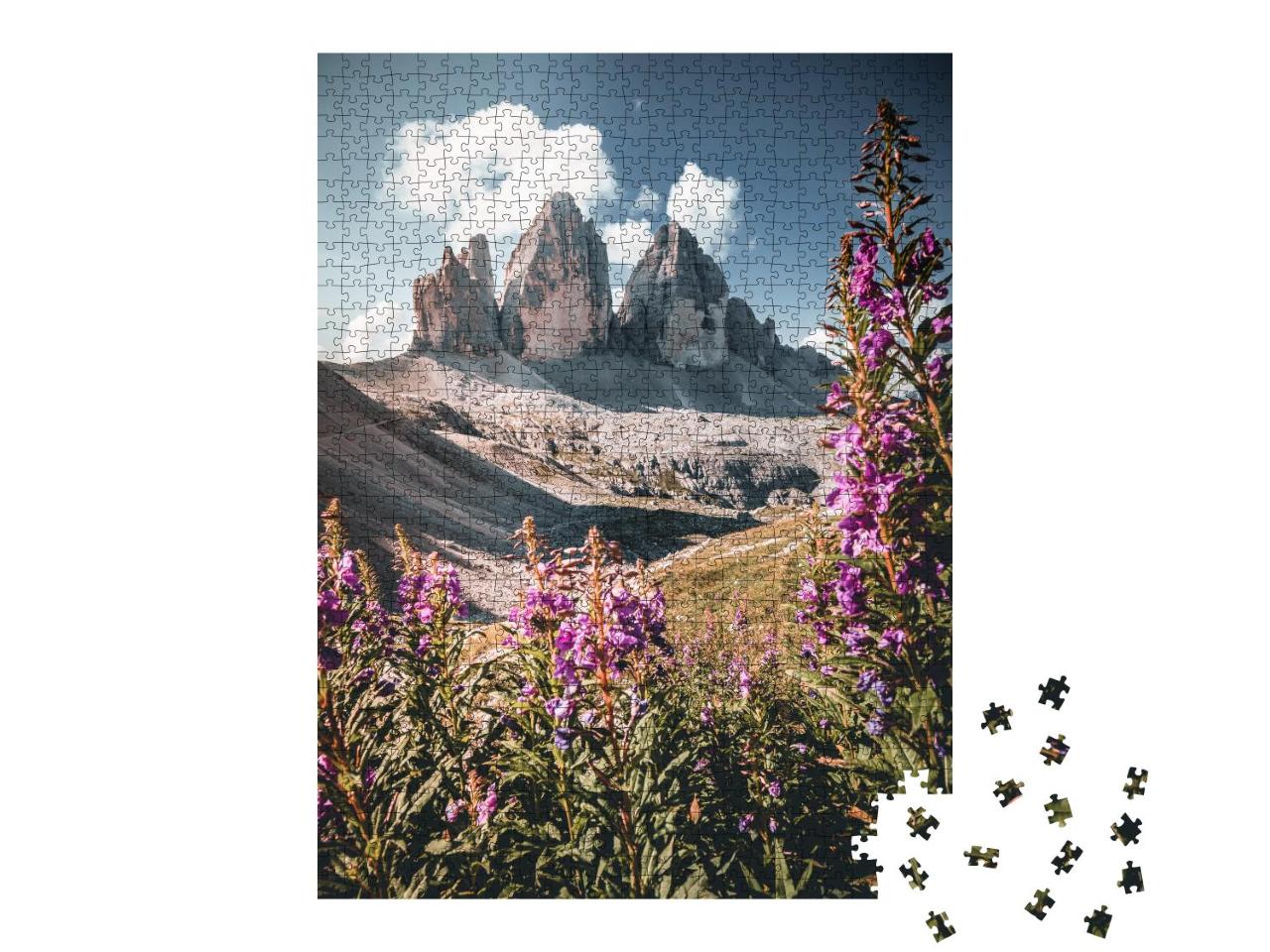 Puzzle 1000 Teile „Dolomiten Alpen, Drei Zinnen, Südtirol, Italien“