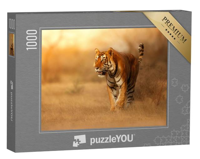 Puzzel 1000 stukjes „Tijger in zijn natuurlijke habitat in India“