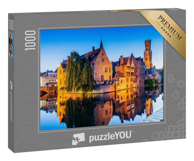 Puzzle 1000 Teile „Rozenhoedkaai-Kanal in Brügge, Belgien“
