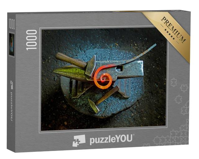 Puzzel 1000 stukjes „Gereedschap in een smederij“