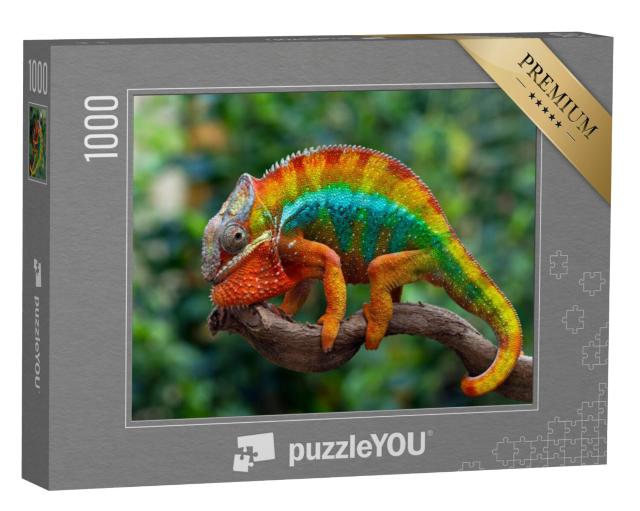 Puzzel 1000 stukjes „Mooie kameleonpanter“