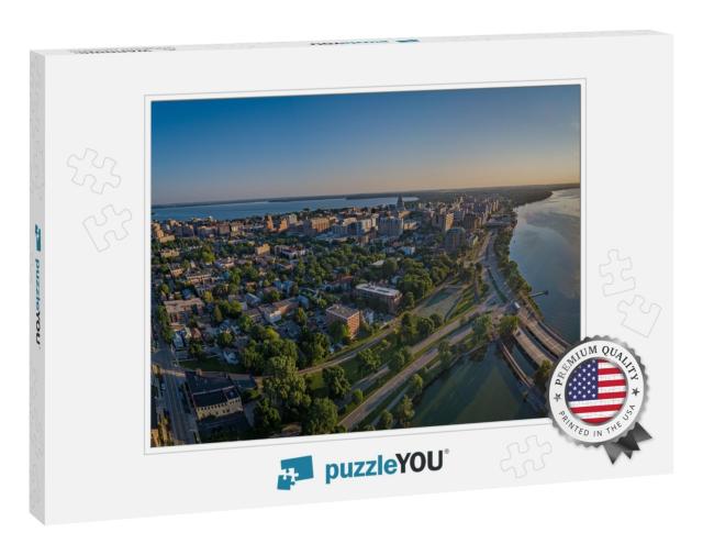 Aerial Drone Pictures of Downtown Madison Wisconsin... Jigsaw Puzzle