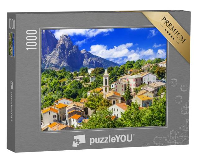 Puzzel 1000 stukjes „Evisa: schilderachtig bergdorpje in Corsica, Frankrijk“