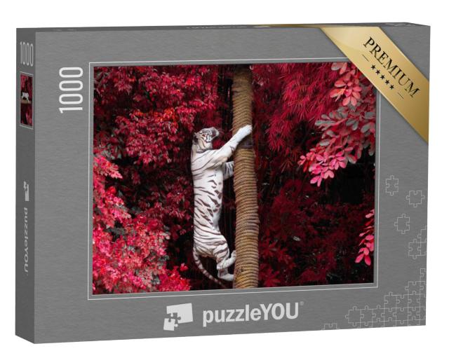 Puzzel 1000 stukjes „De witte tijger“