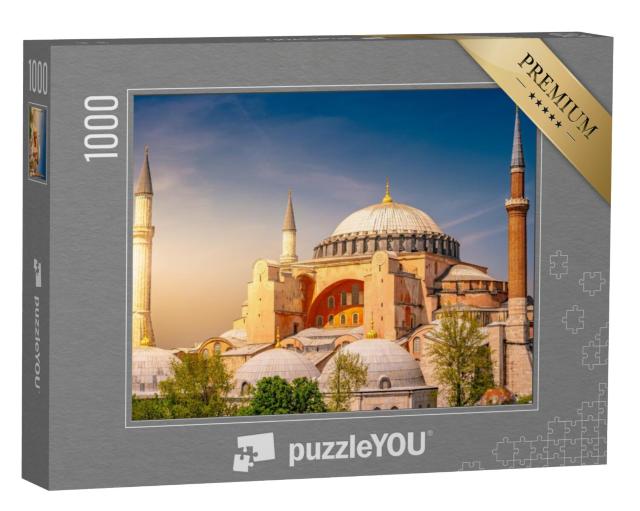 Puzzel 1000 stukjes „Indrukwekkende Hagia Sophia, beroemde bezienswaardigheid van Istanbul“